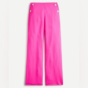 J. Crew Wide-Leg Sailor Pants in Hot Pink